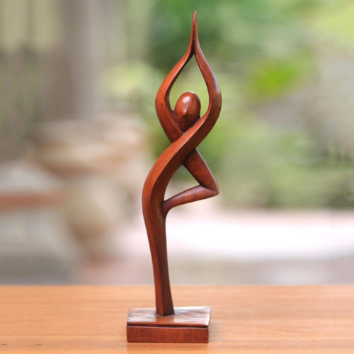 Suar Wood Sculpture 'Prayer'