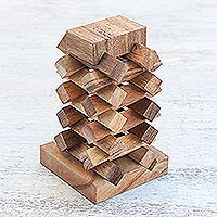 wooden tower puzzle