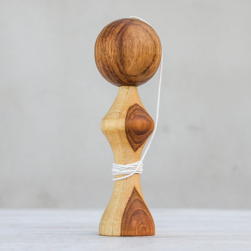 Raintree Wood Kendama Ball Game from Thailand 'Kendama Joy'