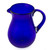 Blue Handcrafted Handblown Recycled Glass Pitcher 'Pure Cobalt' Blue Handcrafted Handblown Recycled Glass Pitcher 'Pure Cobalt'