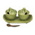 Ceramic Condiment Bowls Set with Tray 'Coriander Frogs' Ceramic Condiment Bowls Set with Tray 'Coriander Frogs'