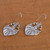 Sterling silver dangle earrings 'Sacred Heart'
