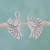 Sterling Silver Button Bird Earrings 'On Doves' Wings' Sterling Silver Button Bird Earrings 'On Doves' Wings'