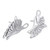 Sterling Silver Button Bird Earrings 'On Doves' Wings' Sterling Silver Button Bird Earrings 'On Doves' Wings'