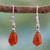 Carnelian dangle earrings 'Fire' Carnelian dangle earrings 'Fire'