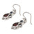 Garnet Sterling Silver Dangle Earrings 'Fire and Ice' Garnet Sterling Silver Dangle Earrings 'Fire and Ice'