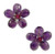 Hand Crafted Beaded Amethyst Earrings 'Peace Flower' Hand Crafted Beaded Amethyst Earrings 'Peace Flower'