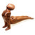 Original Wood Sculpture 'Yoga Cobra Pose'
