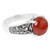 Carnelian and Marcasite on Thai Style Sterling Silver Ring 'Marigold'
