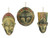 Handcrafted Wood Christmas Ornaments (Set of 3) 'Wise Men'