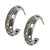 Handmade Sterling Silver Half Hoop Earrings 'Moon in the Forest' Handmade Sterling Silver Half Hoop Earrings 'Moon in the Forest'