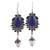 Lapis Lazuli and Pearl Earrings in Sterling Silver  'Ethereal' Lapis Lazuli and Pearl Earrings in Sterling Silver  'Ethereal'