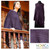 Poncho Alpaca Blend Purple Knit for Women 'Double Plum Braids' Poncho Alpaca Blend Purple Knit for Women 'Double Plum Braids'