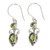 Peridot Sterling Silver Dangle Earrings 'Crown Princess' Peridot Sterling Silver Dangle Earrings 'Crown Princess'