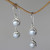 Pearl Sterling Silver Dangle Earrings 'Two Full Moons' Pearl Sterling Silver Dangle Earrings 'Two Full Moons'