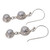 Pearl Sterling Silver Dangle Earrings 'Two Full Moons' Pearl Sterling Silver Dangle Earrings 'Two Full Moons'