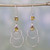 Hand Crafted Citrine and Sterling Silver Dangle Earrings 'Gold Ice'