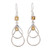Hand Crafted Citrine and Sterling Silver Dangle Earrings 'Gold Ice'
