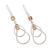 Hand Crafted Citrine and Sterling Silver Dangle Earrings 'Gold Ice'