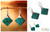 Peruvian Chrysocolla and Silver Earrings Handmade Jewelry 'Synthesis' Peruvian Chrysocolla and Silver Earrings Handmade Jewelry 'Synthesis'