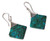 Peruvian Chrysocolla and Silver Earrings Handmade Jewelry 'Synthesis' Peruvian Chrysocolla and Silver Earrings Handmade Jewelry 'Synthesis'