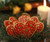 Red Heart Shaped Beaded Ornaments from India (Set of 5) 'Red Velvet Heart' Red Heart Shaped Beaded Ornaments from India (Set of 5) 'Red Velvet Heart'