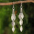 Hand Crafted Sterling Silver Dangle Earrings 'Leaf Chimes'