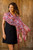 Artisan Crafted Batik Silk Shawl Wrap 'Wine Garden' Artisan Crafted Batik Silk Shawl Wrap 'Wine Garden'