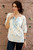 Embroidered White Cotton Top 'Majestic Blue' Embroidered White Cotton Top 'Majestic Blue'