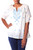 Embroidered White Cotton Top 'Majestic Blue' Embroidered White Cotton Top 'Majestic Blue'