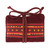 Thai Hill Tribe Crafted Burgundy Cotton Blend Jewelry Roll 'Tribal Jewels'