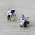 Floral Earrings in Sterling Silver and Natural Gemstones 'Paradise in Bloom' Floral Earrings in Sterling Silver and Natural Gemstones 'Paradise in Bloom'