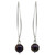 Sterling Silver and Pearl Dangle Earrings 'Sublime Darkness' Sterling Silver and Pearl Dangle Earrings 'Sublime Darkness'