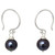 Sterling Silver and Pearl Dangle Earrings from Thailand 'Night Queen'