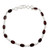Garnet Tennis Bracelet Sterling Silver Handmade in India 'Romantic Red'