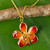 Natural orchid gold-plated necklace 'Orchid Star' Natural orchid gold-plated necklace 'Orchid Star'