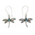 Reconstituted Turquoise and Silver Earrings 'Enchanted Dragonfly' Reconstituted Turquoise and Silver Earrings 'Enchanted Dragonfly'