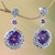 Amethyst dangle earrings 'Moonlight Dazzle'