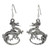 Handcrafted Sterling Silver Dangle Earrings 'Dragon Duet'