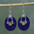 Artisan Jewelry Lapis Lazuli and Sterling Silver Earrings 'Constellations' Artisan Jewelry Lapis Lazuli and Sterling Silver Earrings 'Constellations'