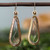 Handmade Copper Accent Silver Earrings from Mexico 'Aura' Handmade Copper Accent Silver Earrings from Mexico 'Aura'