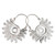 Sterling silver hoop earrings 'Aztec Sun'