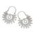 Sterling silver hoop earrings 'Aztec Sun'