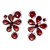 Handcrafted Floral Sterling Silver Garnet Earrings 'Scarlet Petals' Handcrafted Floral Sterling Silver Garnet Earrings 'Scarlet Petals'
