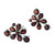 Handcrafted Floral Sterling Silver Garnet Earrings 'Scarlet Petals' Handcrafted Floral Sterling Silver Garnet Earrings 'Scarlet Petals'