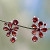 Handcrafted Floral Sterling Silver Garnet Earrings 'Scarlet Petals' Handcrafted Floral Sterling Silver Garnet Earrings 'Scarlet Petals'