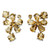 Hand Made Floral Citrine Button Earrings 'Sunshine Petals'