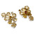 Hand Made Floral Citrine Button Earrings 'Sunshine Petals'