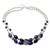 Pearl and lapis lazuli strand necklace 'Delhi Princess'