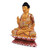 Hand Painted Crocodile Wood Sculpture 'Buddha with Butterflies' Hand Painted Crocodile Wood Sculpture 'Buddha with Butterflies'